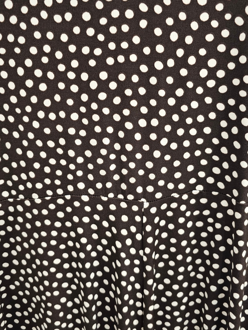 Penningtons Chocolate Brown Polka Dot Midi Dress Retro Pinup Cottagecore Office - Picture 9 of 11